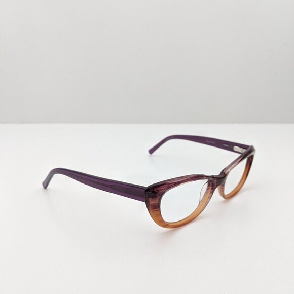 🕶️Cole Haan Plum Rose Horn CH1003 Eyeglasses 50/16/130 | ALH645🕶️ - Picture 4 of 10